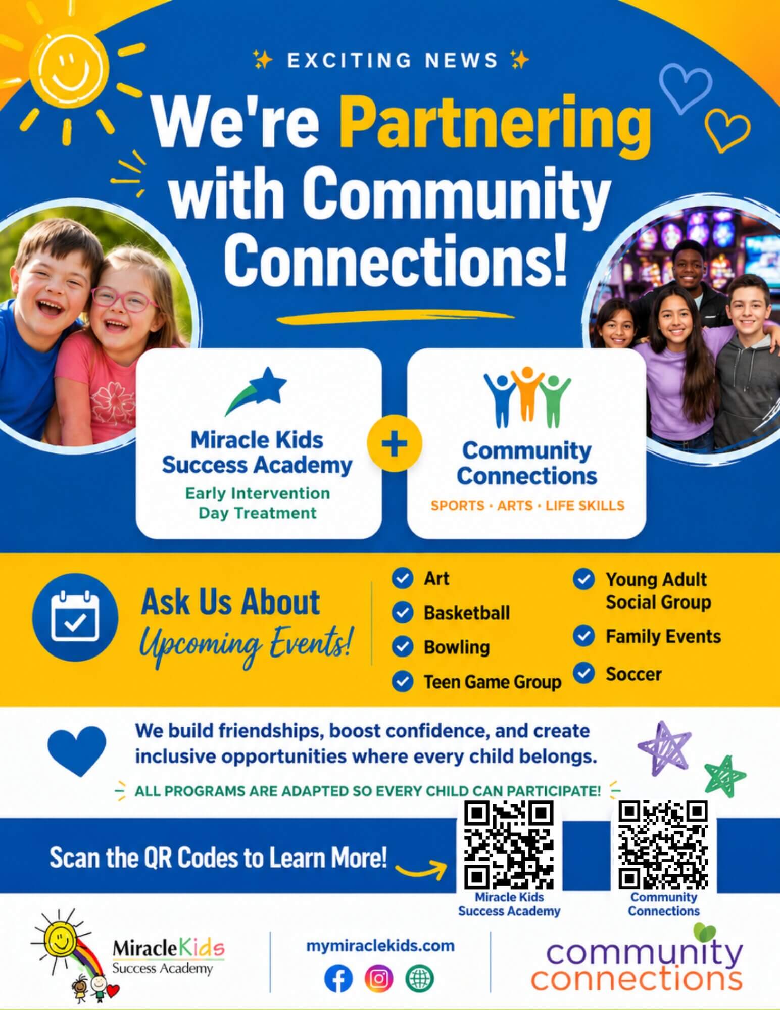 Miracle Kids Success Academy and Community Connections partnership