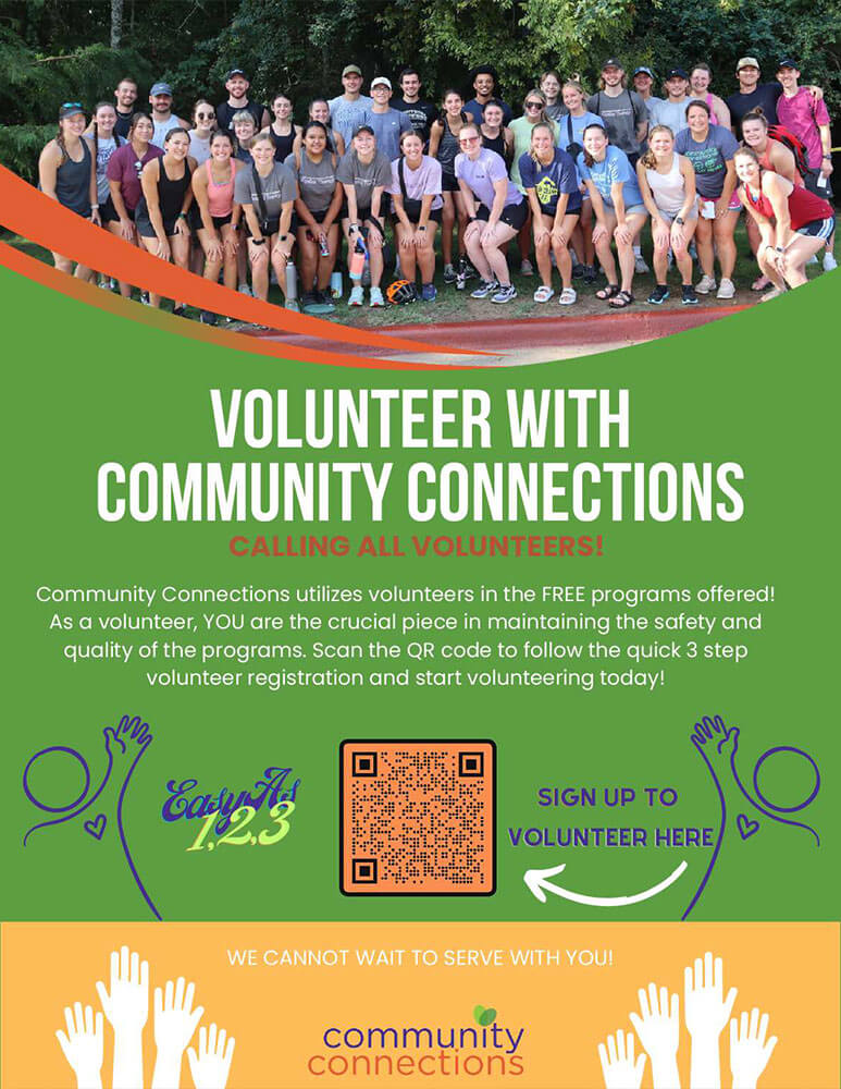 Community Connections volunteer poster