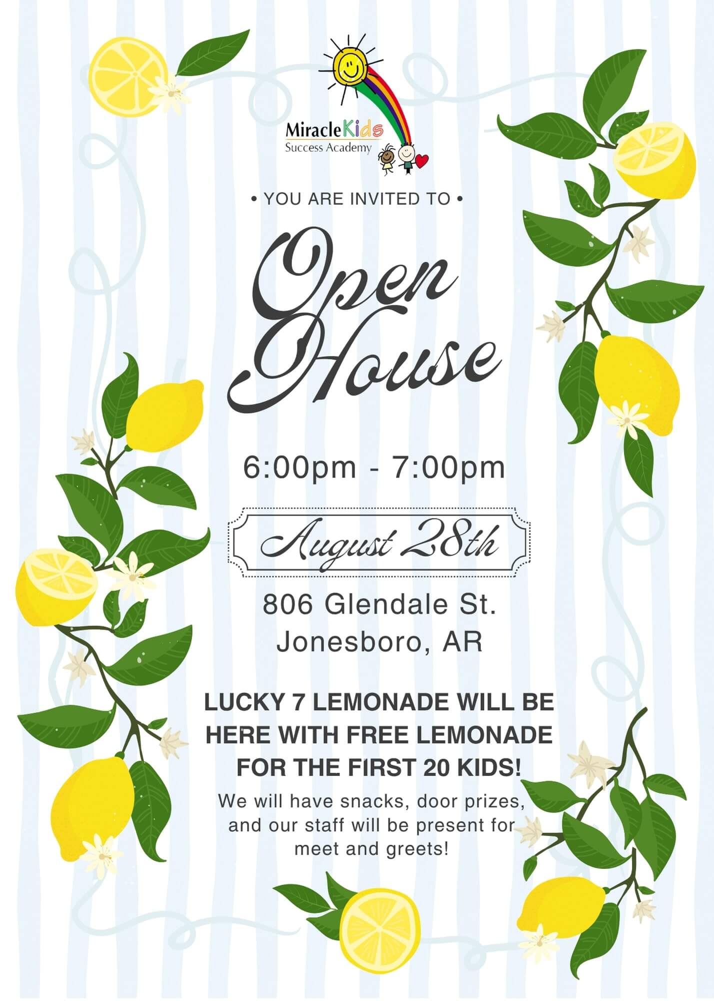 Jonesboro North Open House Thursday Sept. 4th 6p-7p